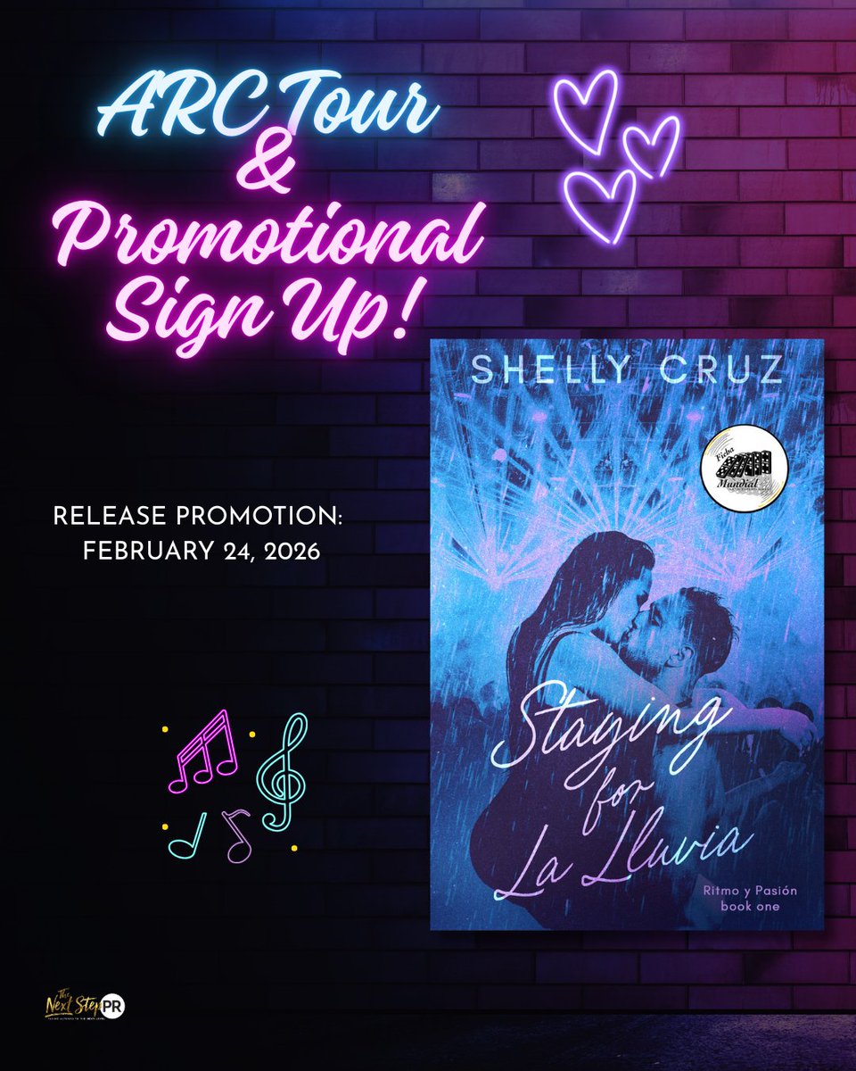𝗡𝗘𝗪 𝗦𝗜𝗚𝗡 𝗨𝗣 𝗔𝗟𝗘𝗥𝗧! 📣
#StayingLaLluvia by <a href="/ShellyCWrites/">Shelly Cruz</a>
Genre: ContemporaryRomance
Releasing 2.24
#SignUp bit.ly/StayingForLaLl…
#HostedBy <a href="/TheNextStepPR/">The Next Step PR</a>
Learn more at thenextsteppr.com