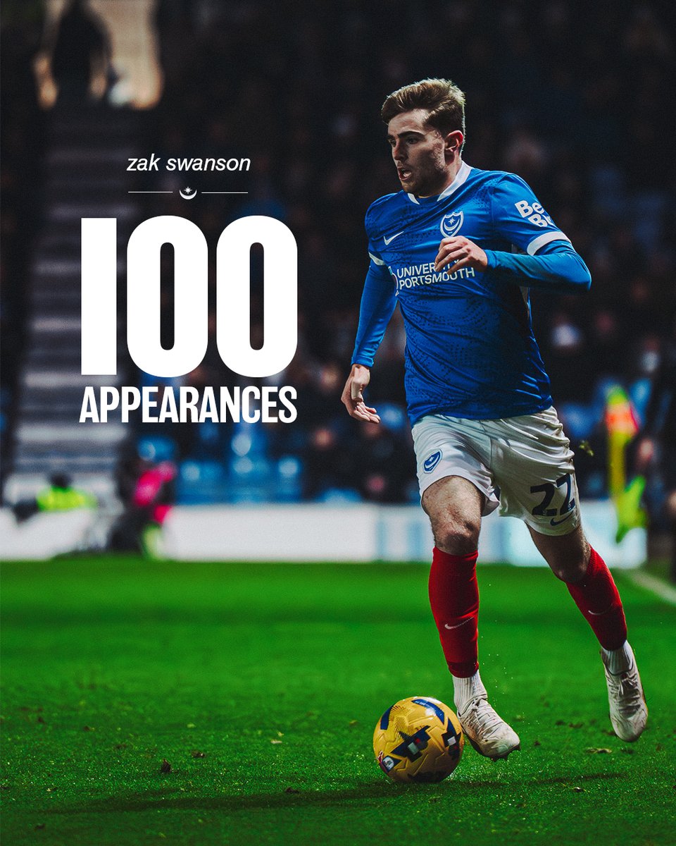 Pompey's tweet image. 💯 appearances for the Blues.

💙 Our Zak Swanson.