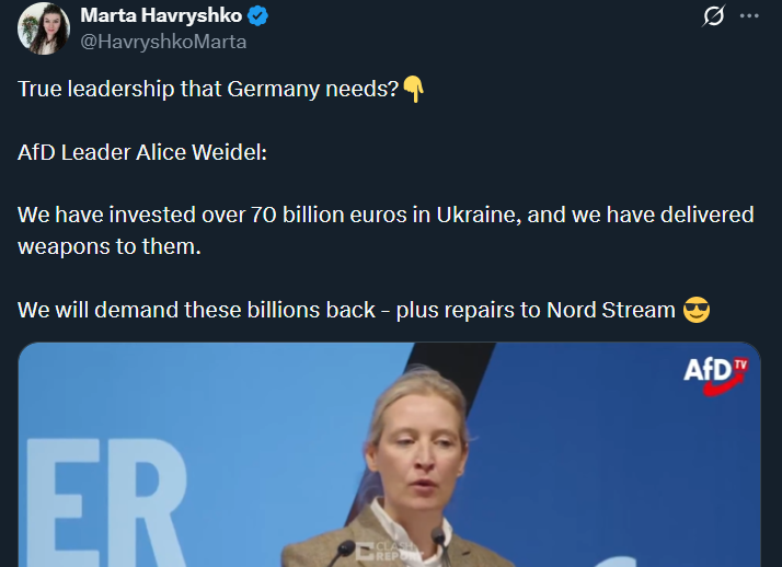 Our dear friend Marta, the self proclaimed bulwark against the evils of Nazis &amp; far-right fascism, hilariously cheers for the literal brown shirts of the AfD. Truly amazing how far gone this person has gone mentally. Anyone in Academia that hires her needs to be called out