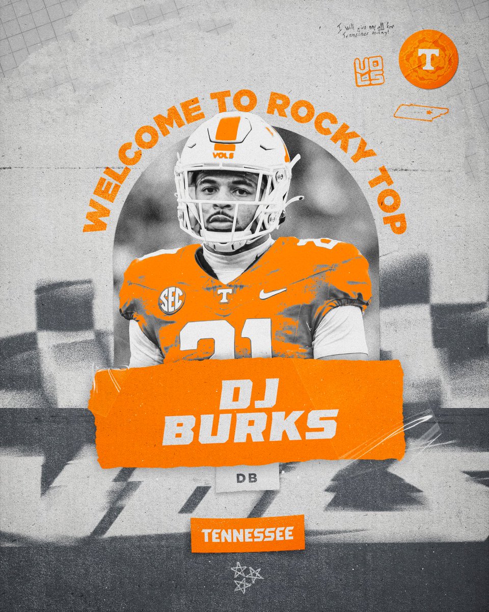 Vol_Football's tweet photo. Welcome to Rocky Top, @dj1burks!

📰 » https://t.co/MCV4I2b6bO

#GBO 🍊 https://t.co/QBeFWy6TcX