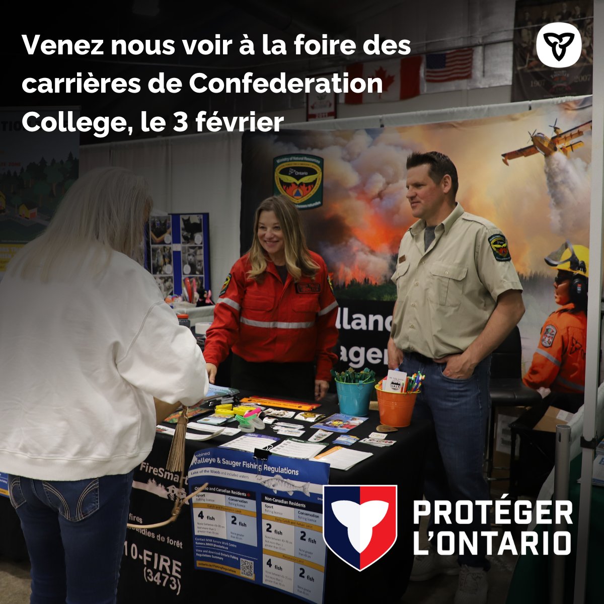 #ThunderBay! Ne manquez pas votre chance de jaser d'opportunités d'emploi avec l'équipe des SUALFF du #MRN aujourd'hui de 10h00 à 14h00 lors de la foire des carrières de #ConfederationCollege ayant lieu dans l'édifice Shuniah.
