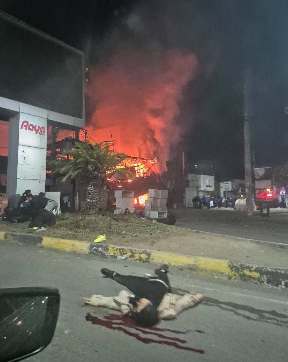 Her name was #AfsanehRazavian. The Islamic Republic regime killed her.
The men you see on the left tried to save her — and the they shot them too.
They took cover, and behind that barricade you can see the bodies of two of them.

This is a war crime.
War crimes are supposed to