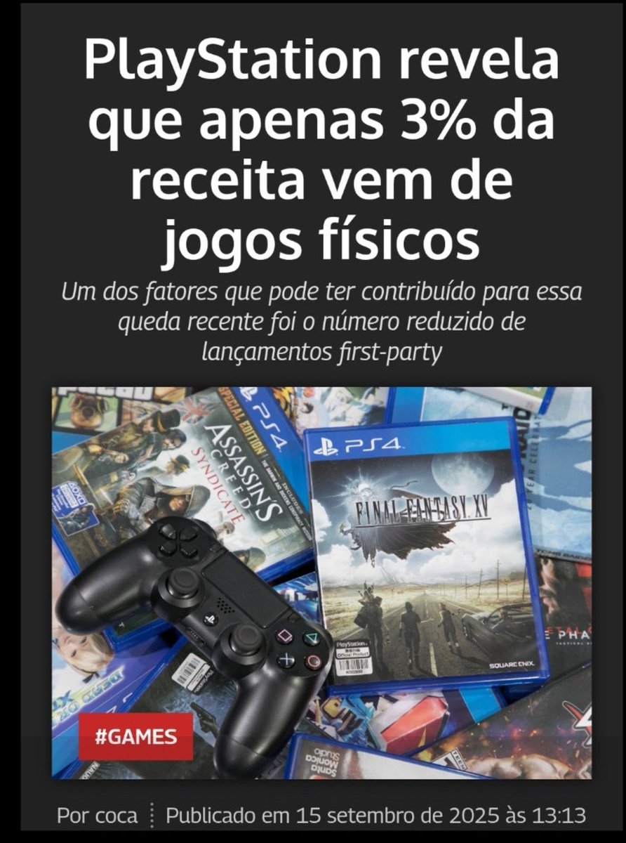 Chapolinxbox's tweet photo. @gspimentel @evertroll_ofc Essa é a última geração de mídia física.  Não acredito que ps6 tenha essa opção https://t.co/Q9tbBSdIO8
