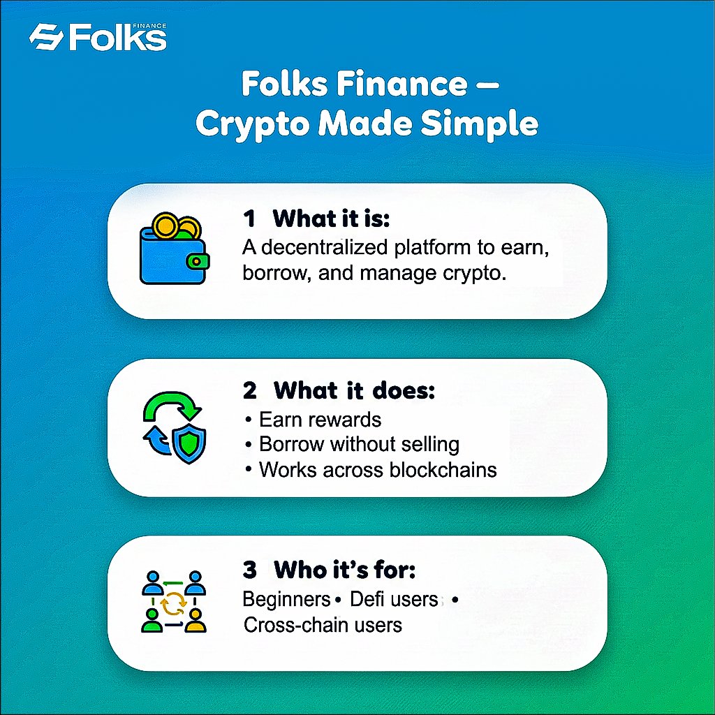 New to crypto and hearing words like lending, borrowing, and yield? Let me  introduce Folks Finance, in plain English 👇 @FolksFinance