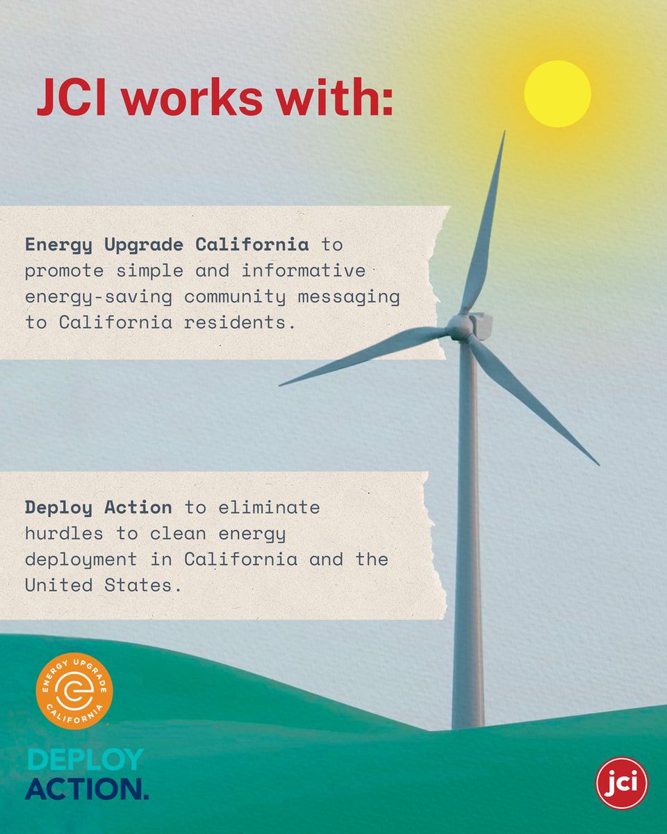 Happy International Day of Clean Energy! Read to learn more about JCI's commitment to clean energy innovation as a long-term solution to combat climate change. Thank you Energy Upgrade California and Deploy Action for all of the amazing work that you do!