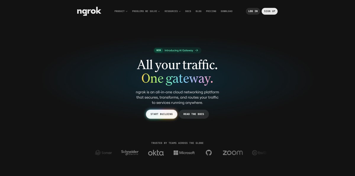 Welcome to the new <a href="/ngrokHQ/">ngrok</a> homepage, learn about all the different things you can actually do with ngrok. The team has been working so hard on this, I'm so glad we finally get to share and talk about it.