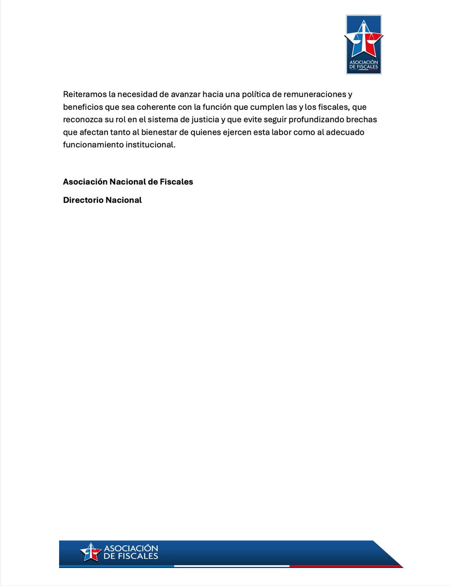 Asociación Nacional de Fiscales de Chile tweet media