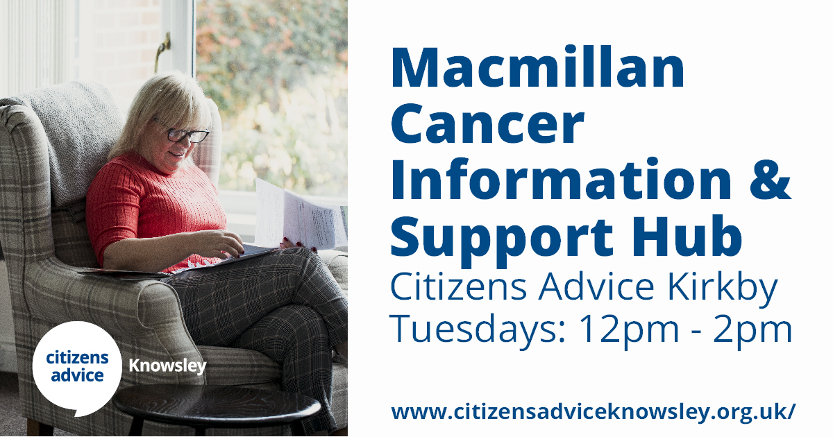 Come and visit Macmillan Cancer Support today at our Kirkby Drop in, hosted in partnership with <a href="/nhsUHLG/">NHS University Hospitals of Liverpool Group</a> between 12pm and 2pm if you or anyone you know wishes to receive cancer related support.