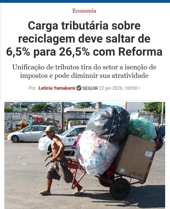 FlavioBolsonaro's tweet image. Até o LIXO o governo do pt quer taxar.
O lixo ainda dá pra reciclar, o pt não tem jeito.