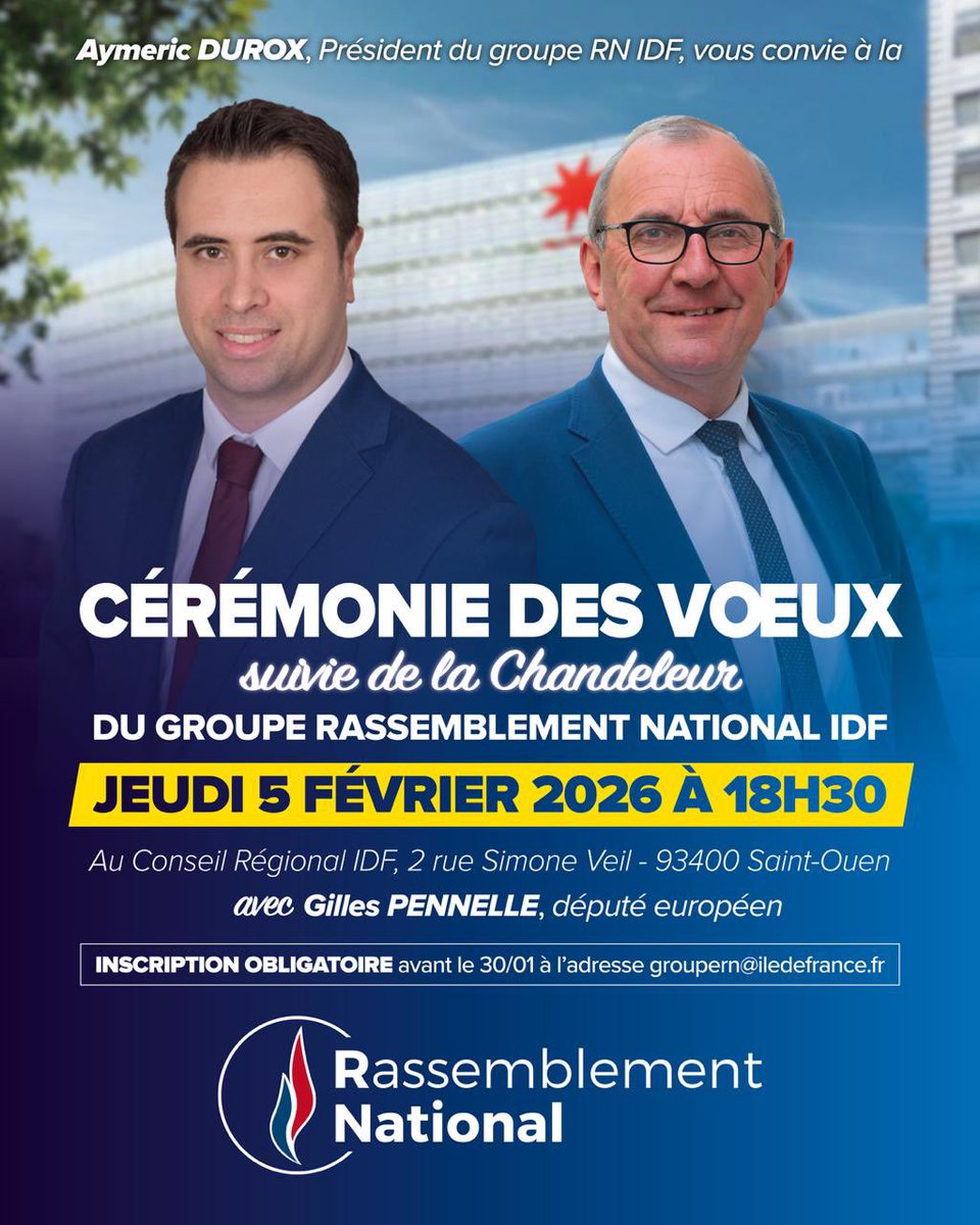 🐄 Dermatose nodulaire contagieuse, 

🇧🇷 🇵🇾🇺🇾 🇦🇷 Mercosur,

🌾 Salon international de l’agriculture dès le 21 février, 

Et parce que la région IDF est aussi une région agricole, 

🥂 A l’occasion de la cérémonie des vœux du <a href="/RNational_IDF/">RN Île-de-France</a> , nous aurons le plaisir d’accueillir