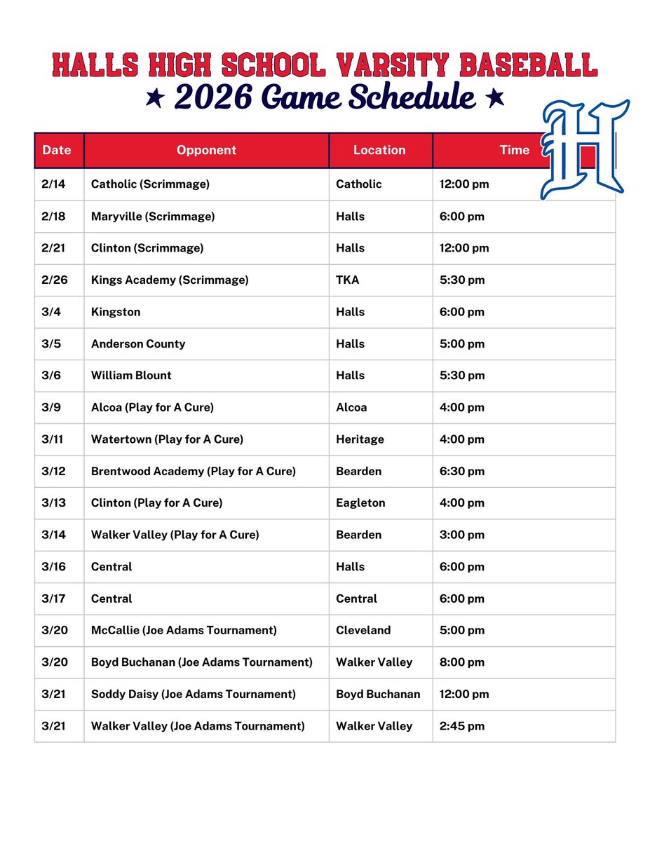 Halls High Baseball tweet media