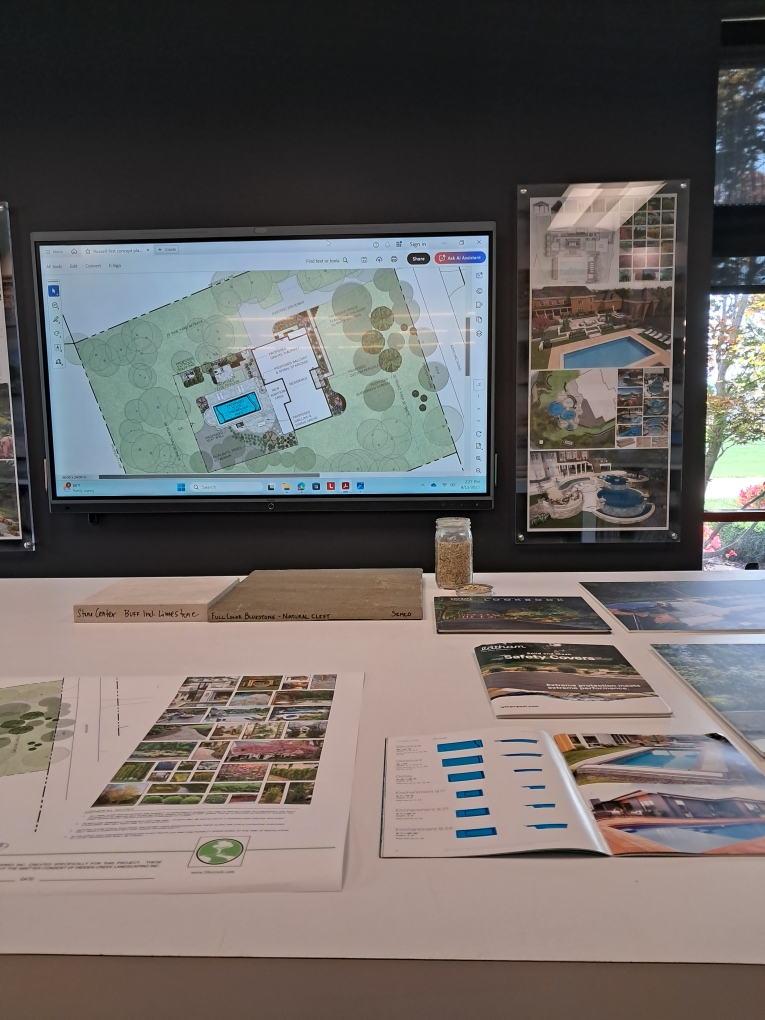 Experience the difference of seeing your landscape before it’s built. 

At our Design Center, we walk you through your vision with clarity, inspiration, and collaboration. 

Learn more about our process at hiddencreeklandscaping.com/residential-la….