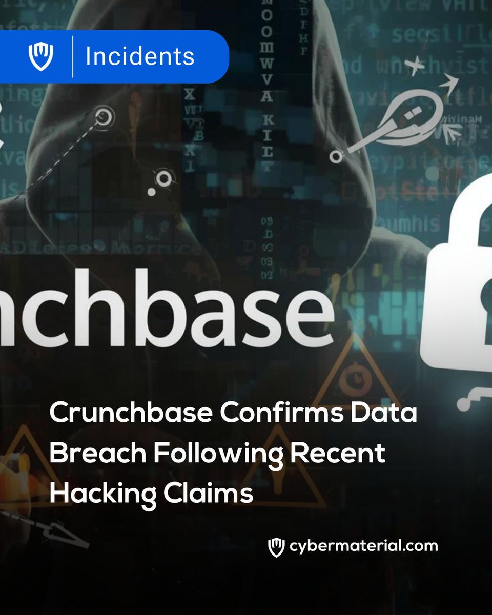 Cybermaterial_'s tweet photo. Crunchbase Confirms Data Breach Claims 
Read More: https://t.co/KeOp3E6sMO 

#DataBreach #Crunchbase #ShinyHunters #CyberCrime #DataLeaks #Privacy #Infosec #BreachAlert #CyberNews #Ransomware https://t.co/NOEVTfEyqU