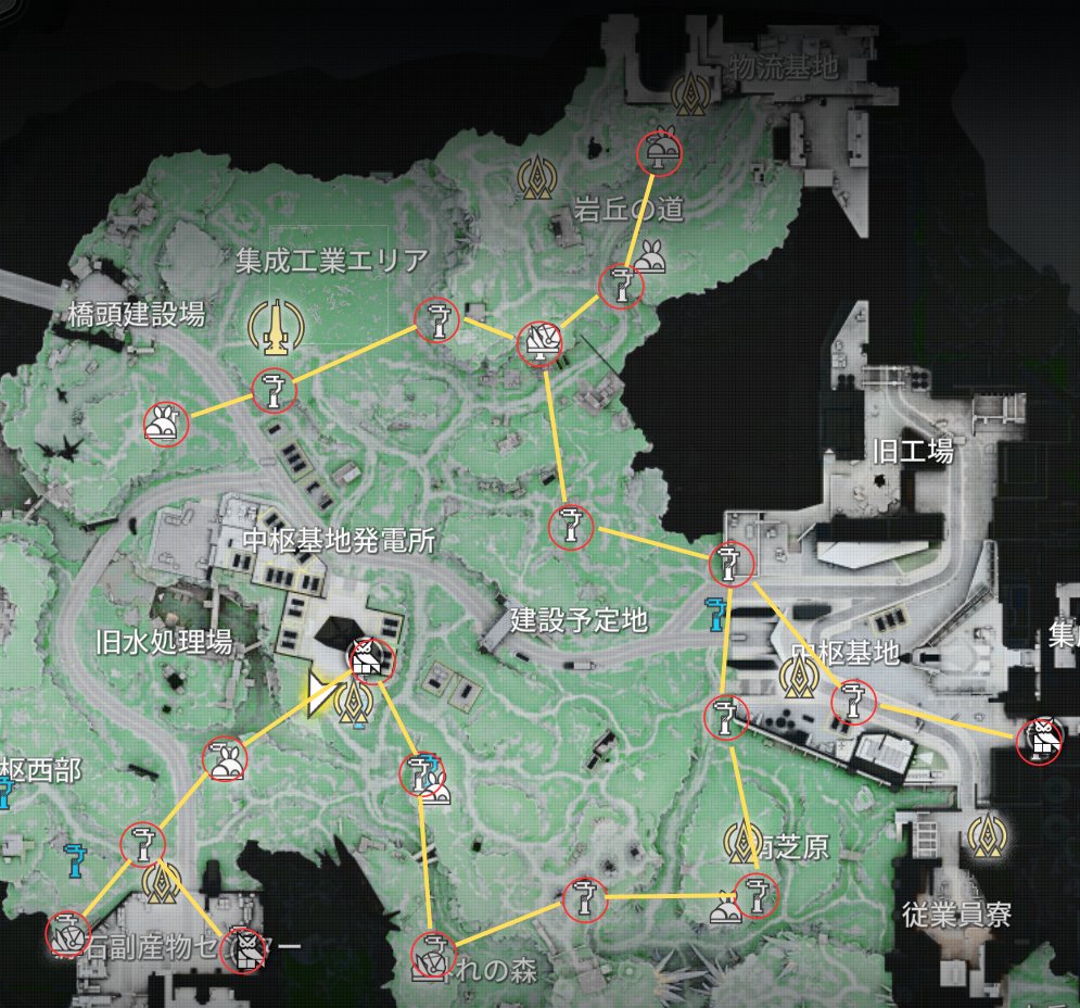 長距離ジップライン解放してる方は最適化すると資源回収所も回れます。
#エンドフィールド