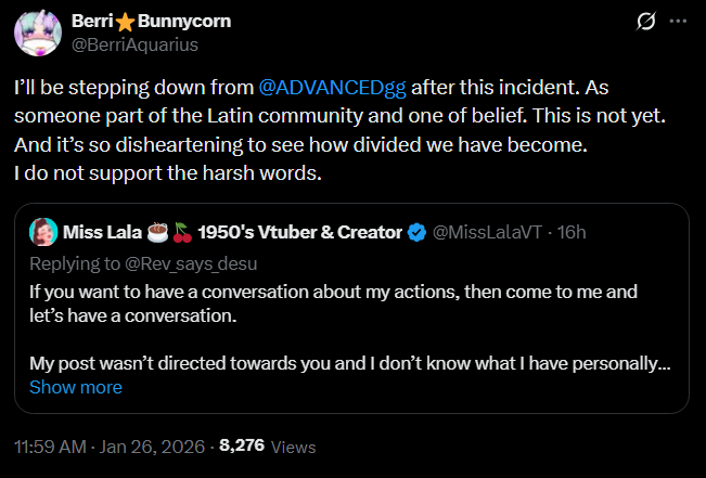 KirscheVerstahl's tweet image. Having a disagreement on twitter is not worth uninvolved people trying to struggle session a sponsor into dropping a creator
If we play by the logic of "Rev sent his community to say mean words in Lala's replies" (which he didn't do)
then Lala sent her community to financially…