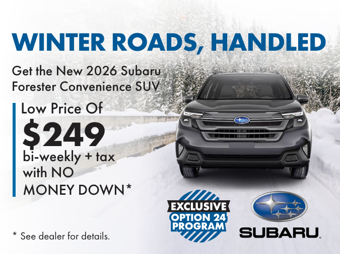 Fox_Subaru's tweet photo. Drive home the 2026 Subaru Forester Convenience for $249 Bi-Weekly, $0 Down! Upgrade with the Fox Exclusive Option 24 Program! 
Legendary AWD, EyeSight Technology &amp; spacious design await! 

Learn more: https://t.co/hyqLNSHDPC https://t.co/2YIFaxVNYd