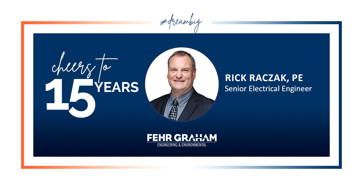 MILESTONE ANNIVERSARY! 🎉 Rick Raczak celebrated 15 years with #FehrGraham. Thanks for all you do, and congratulations! #peoplefirst