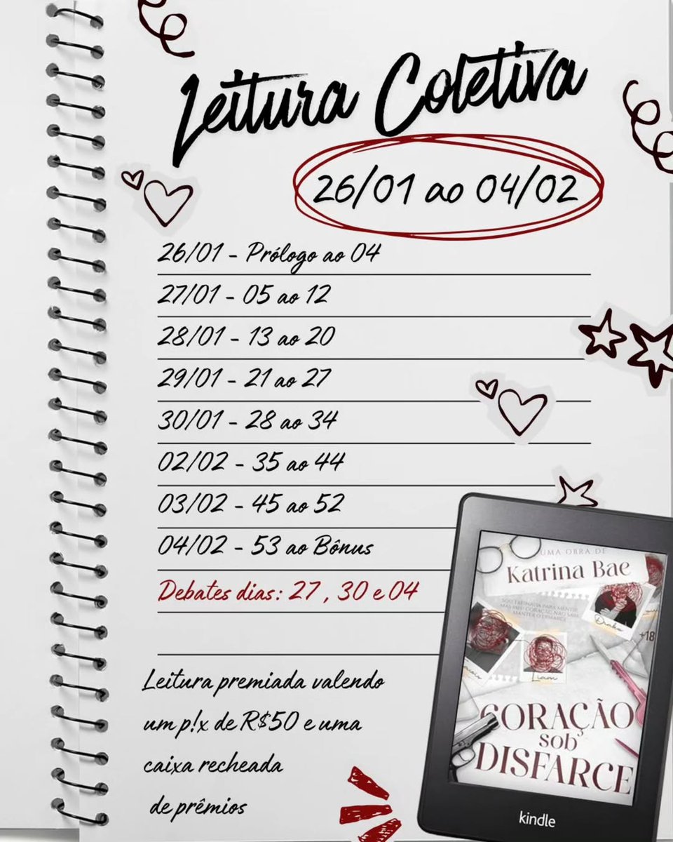 autorakatrina's tweet image. 🚨 ATENÇÃO!

Quer participar da LC de Coração Sob Disfarce?

Corre no Instagram da @viviansanntoss 💖

✨ Vai rolar sorteio
🏆 2 ganhadores
🎁 Brinde exclusivo de CSD
💸 R$50 no PIX para cada ganhador