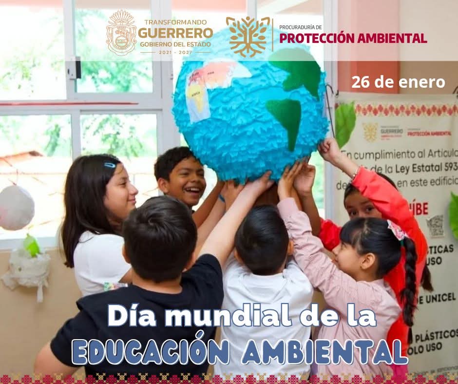 Hoy 26 de enero se conmemora el Día Mundial de la Educación Ambiental, con el objetivo de crear conciencia sobre la importancia de cuidar el medio ambiente y fomentar una relación sostenible entre las personas y la naturaleza.