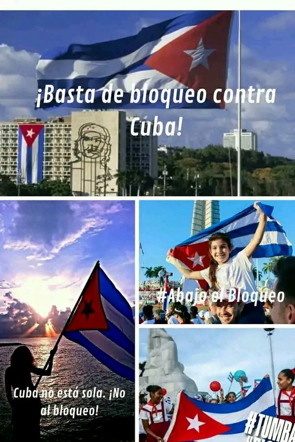 ¡Cuba no está sola y jamás será vencida!
#NoAlBloqueo