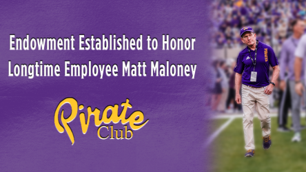ecupirateclub's tweet image. Endowment Established To Honor Longtime Employee Matt Maloney -  Click Below to Read More.