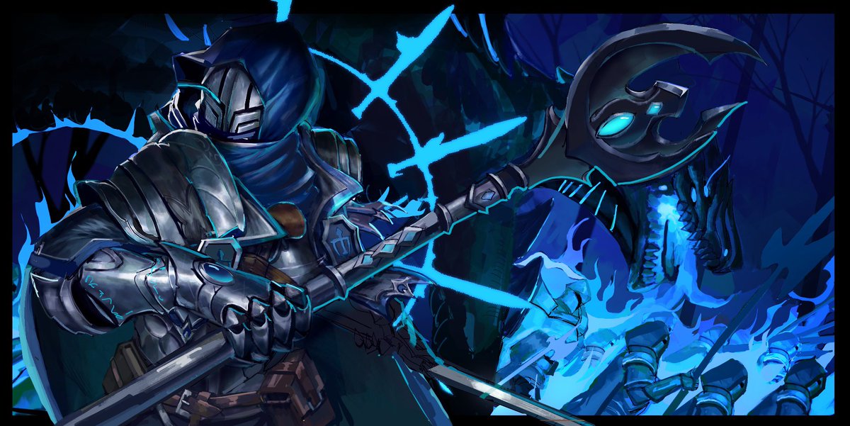 Finished commission for <a href="/qtreis/">Ashallon Talledus</a>! I really love his Echo Knight and his abilities. Glad you like it!