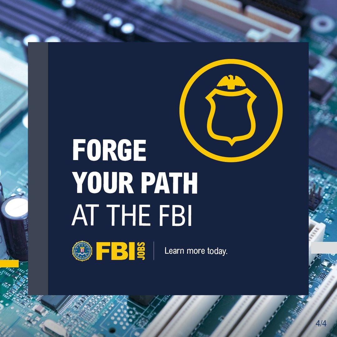 FBIJobs's tweet image. Applications are closing soon for #electronics technicians at the #FBI. If you’re ready to apply your #technical skills in support of #investigative operations, now is the time. Set yourself apart. Apply today. #FBIJobs apply.fbijobs.gov/psc/ps/EMPLOYE…
