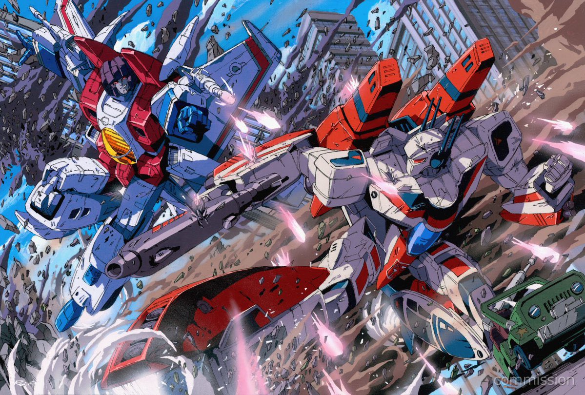 TransformersDen's tweet image. Starscream vs. Jetfire!

Art by @marble_v_ 

#Transformers #Starscream #Jetfire