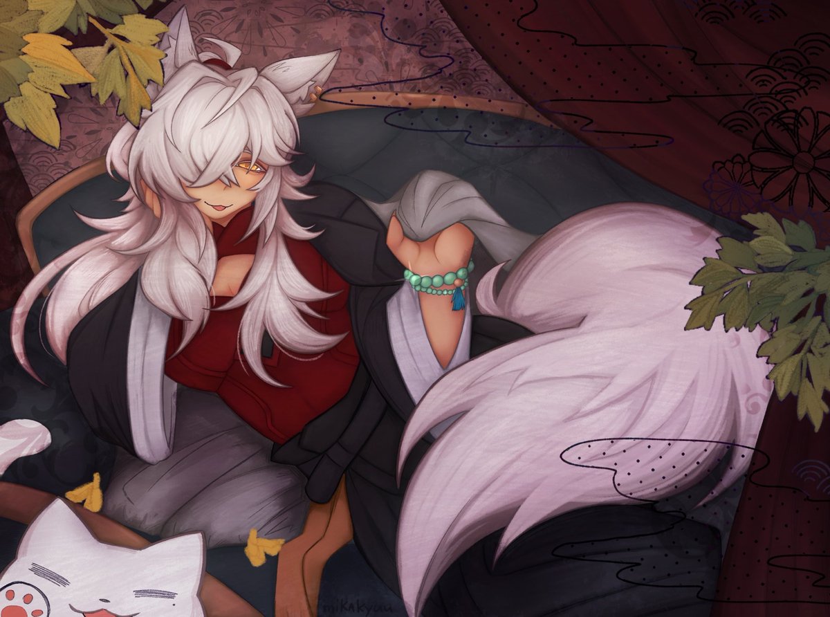 Lazy fox~
#jingyuan #hsr 
(gift for my bestfriend 💜)