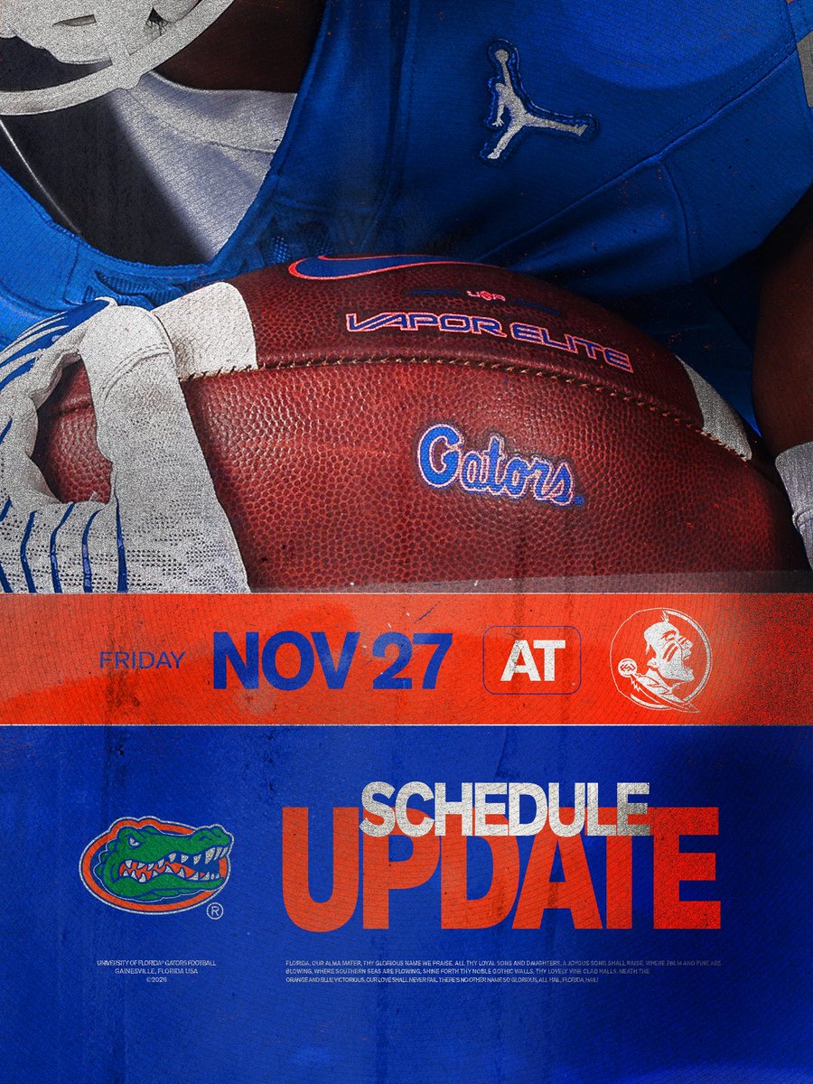 GatorsFB's tweet image. Schedule update 🗓️ 

#GoGators