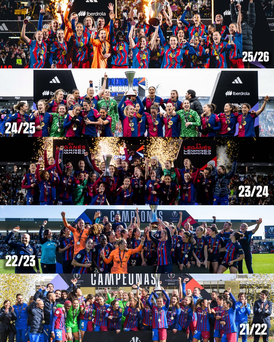 5 Supercopes consecutives 🏆🏆🏆🏆🏆