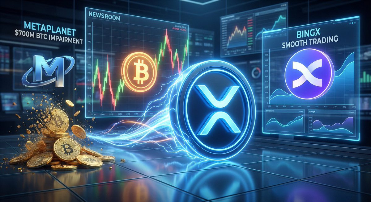 ACryptoAlpha's tweet image. $700M BITCOIN IMPAIRMENT SHOWS THE CHAOS.

$XRP is showing serious strength. Building momentum after weeks of going sideways.

This is happening while BTC swings wild. Metaplanet just reported a ~$700M paper loss on their Bitcoin. Big money is getting chopped up.

And XRP isn't…