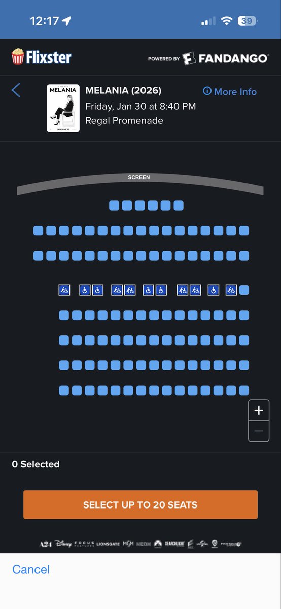 jjschutz's tweet photo. @realDonaldTrump Selling so fast you can’t even see them! 3 prime time theaters on opening night. https://t.co/naG0fwt6rq