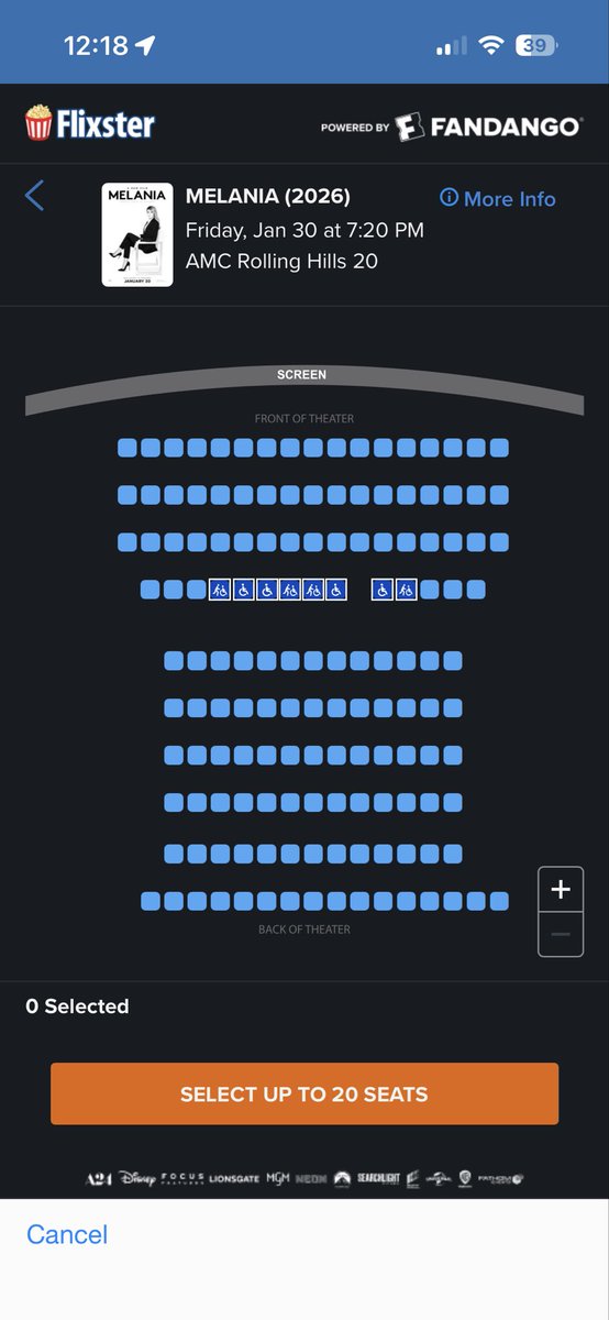 jjschutz's tweet photo. @realDonaldTrump Selling so fast you can’t even see them! 3 prime time theaters on opening night. https://t.co/naG0fwt6rq