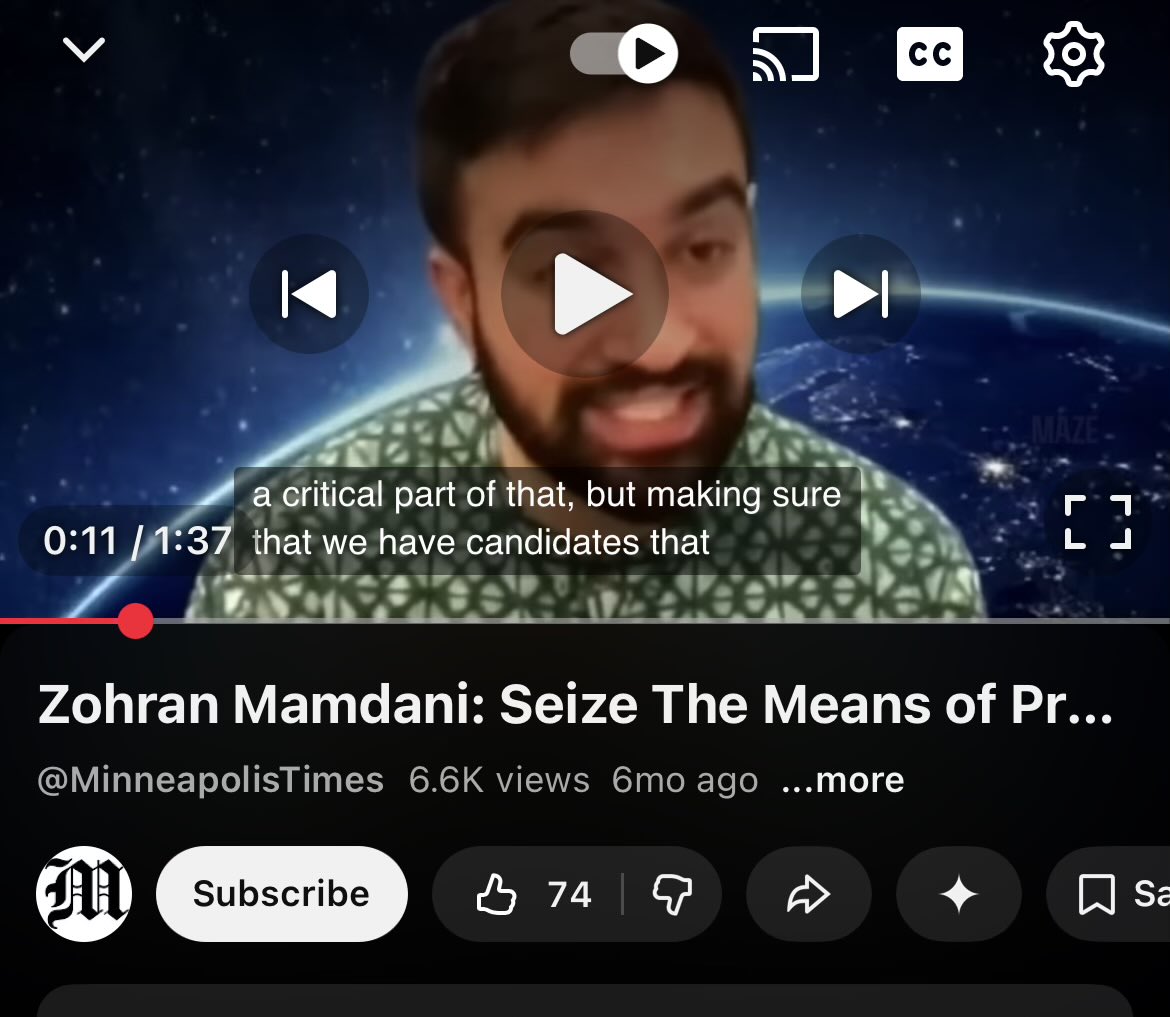 2007AB2008's tweet photo. @Stapes @BaileyCarlin Zohran Mamdani: Seize The Means of Production https://t.co/zML8WWbhYz via @YouTube.  Or you can look it up yourself. https://t.co/cZ44sj44bJ