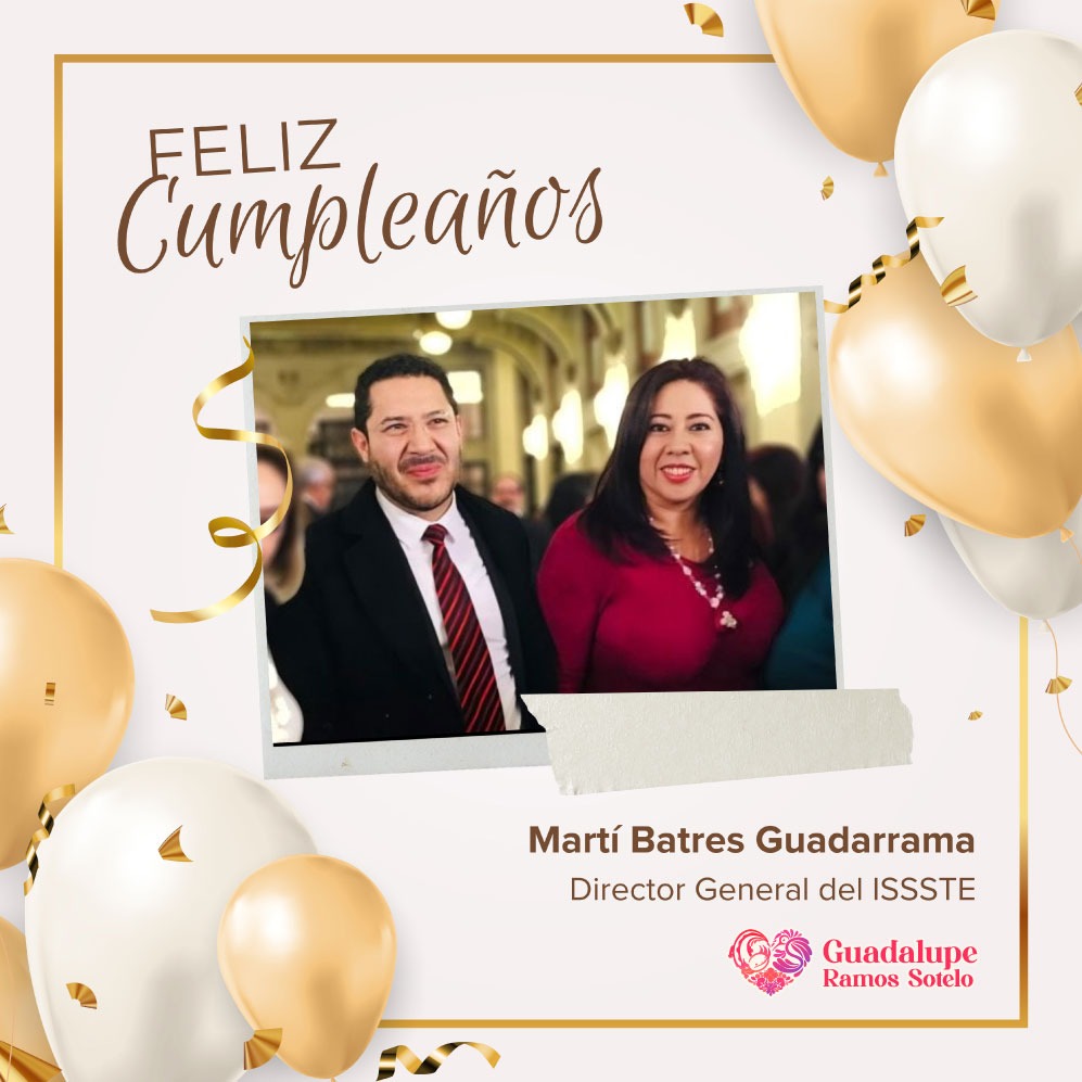 En este día especial, extiendo una cordial felicitación a Martí Batres (<a href="/martibatres/">Martí Batres</a>), titular del <a href="/ISSSTE_mx/">ISSSTE</a>, deseándole salud, bienestar y éxito en su labor al frente de una institución fundamental para el cuidado de millones de personas. 🎂🥳

Que este nuevo año de vida esté