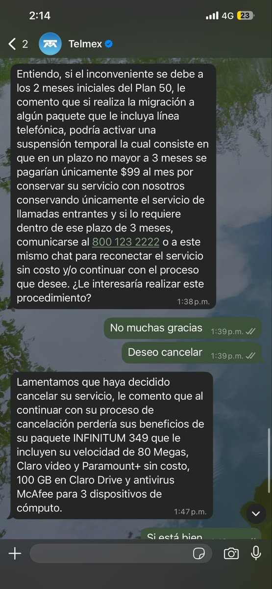 DaanLara's tweet photo. @Telmex puedes comunicarme con personal apto para hacer su trabajo? Les pedí UNA COSA y de plano dejaron de contestarme y no me cancelan el servicio. 

@Profeco @IFT_MX @TELMEXSoluciona https://t.co/9P2F9nzEoR