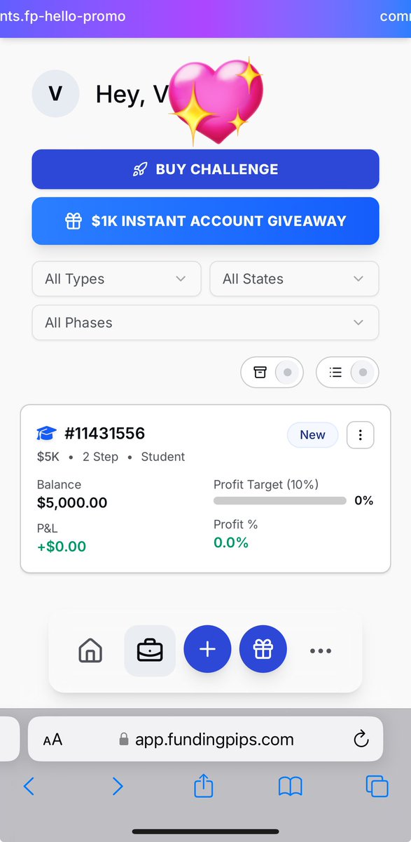 Veejournal01's tweet photo. I just got my first $5,000 funded account 😊

I’ll be documenting every step I take on this account here  📝 
The wins, the losses, the discipline, and the lessons.

Follow along 👀👀 https://t.co/KmmzlMLonQ