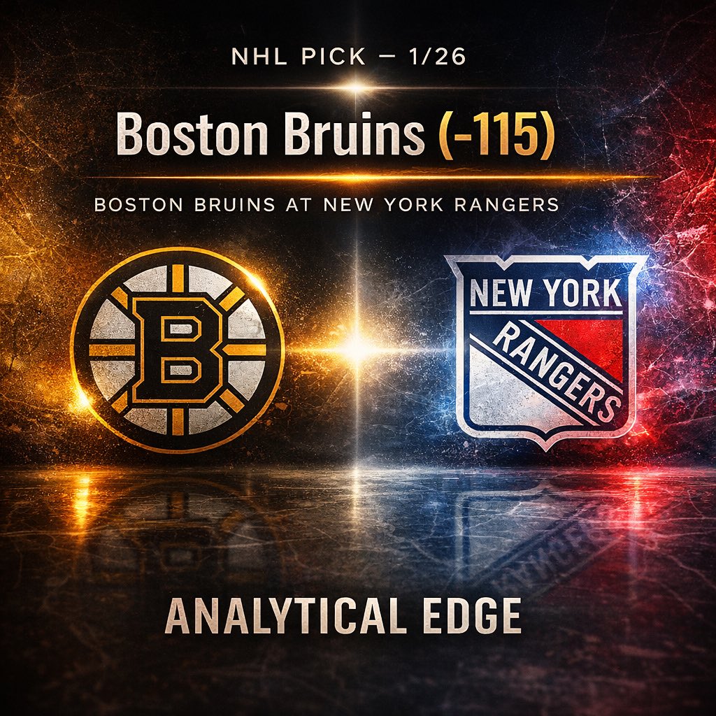 Boston Bruins (-115) at New York Rangers

NYR is still without Igor Shesterkin and Adam Fox (no imminent return; Fox can’t be activated before Jan 31), and that’s basically their whole “stability plan.” Since Igor went down, Quick’s been sinking (0-5, .795 SV%), while Boston