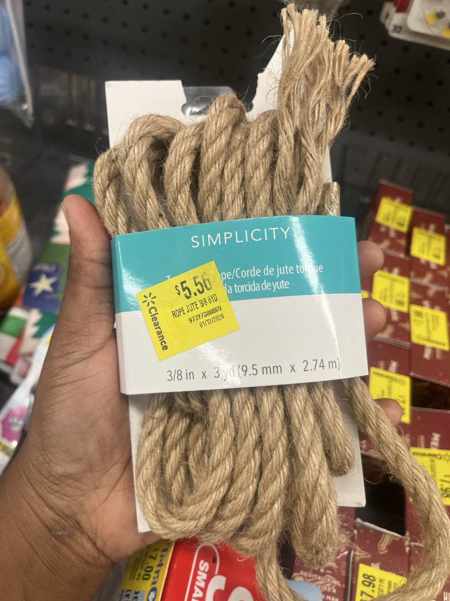 blikkigiovanni's tweet photo. Shibari starter kit on clearance at Walmart https://t.co/dPOwenIqSp