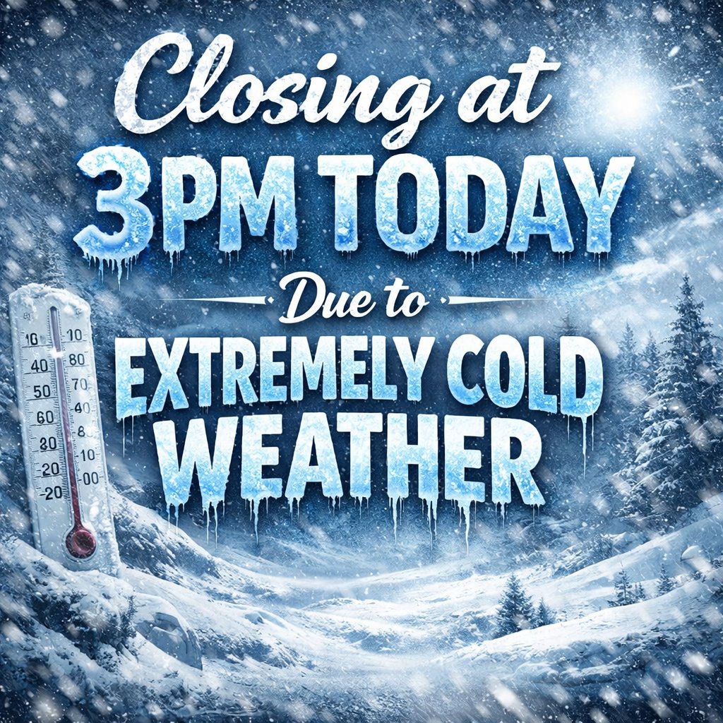 StructuredFound's tweet photo. Due to extremely cold temperatures, we will be closing early today at 3:00 PM. 

We will reopen Tues at 8:00 AM, remotely with limited personnel, and will continue assisting clients by phone and email.

Thank you for your understanding, and please stay safe and warm. https://t.co/G950wUC0DO