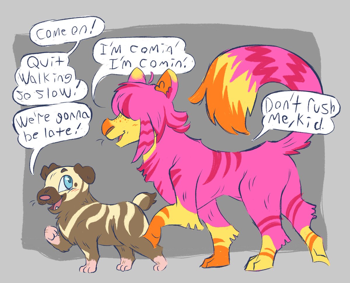 StabbyPal's tweet photo. Got nostalgic for the free dog adopts I got on deviantart when I was like 14 so I decided to draw them hanging out https://t.co/VuGzohptle