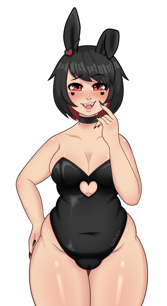 Chubby Bunny? Damn right I am!~❤️🐰🦇❤️
..It's a game?.. Alright! Game on!

#Smittenarts #chubby #bunnysuit #lewd