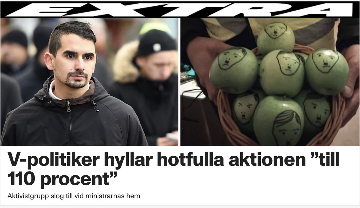 Hot mot ministrar är ett angrepp på demokratin. Att hylla sådana handlingar är extremism, inte aktivism. Magdalena Andersson (S) måste svara: är det verkligen företrädare för det här partiet hon vill göra till ministrar och tänker hon kräva att Vänsterpartiet utesluter dem som