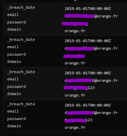 cryptolok's tweet photo. some french users from breachedb leak have their passwords in clear in other leaks, which are pretty much same, how ironic https://t.co/g4nhe82PUp