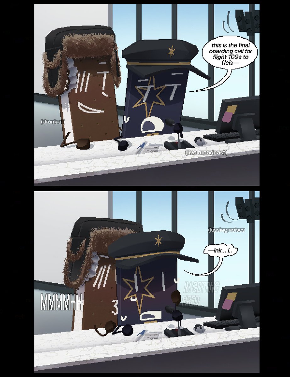 moral of the story: Do NOT bring your alcoholic boyfriend behind the airport passenger service desk 

#osc #objectshow #objectoc PASSWICH