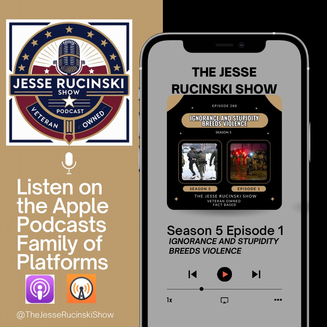 First episode of The <a href="/JRucinskiShow/">The Jesse Rucinski Show</a> is here. The <a href="/ApplePodcasts/">Apple Podcasts</a> and <a href="/OvercastFM/">Overcast</a> links are below. All other links at 2146media.com. 

Apple Podcasts: podcasts.apple.com/us/podcast/the…

Overcast: overcast.fm/+AAxFkpjgvlY

#PodcastCommunity #Minneapolis #ICE #USA #LawEnforcement