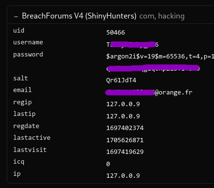 cryptolok's tweet photo. some french users from breachedb leak have their passwords in clear in other leaks, which are pretty much same, how ironic https://t.co/g4nhe82PUp