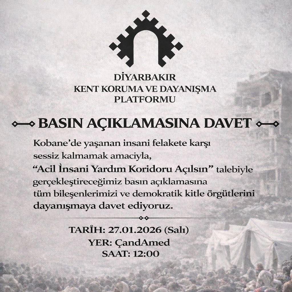 Diyarbakır Kent Koruma ve Dayanışma Platformu tweet media