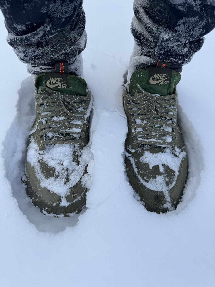 NNavram's tweet photo. Recently some Randy tried giving me 💩 for giving a review about the element 1 lows in only a little bit of snow.

Well… let me dbl down and say these are very snow certified! In fact, they can handle blizzards and over a foot of snow. @snkr_twitr 

Stay safe &amp; warm out! 🥶 https://t.co/OyowaV7xXN
